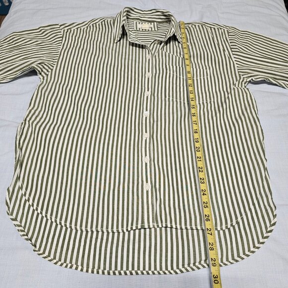 The Bennet Button Down Shirt by Maeve Women Size SP Green - Picture 12 of 14